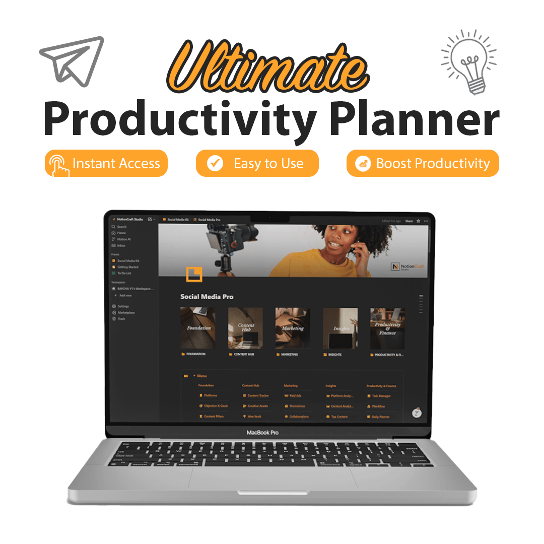 Organize. Plan. Create. unstoppable. - NotionCraft Studio